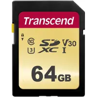 Transcend 64GB, UHS-I, SD, 64 GB, SDXC, Klasse 10, UHS-I, 95 MB/s, 50 MB/s