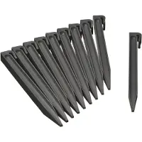 Nature Gartenrandanker aus Polypropylen – NATURE – H 26,7 x 1,9 x 1,8 cm – Grau