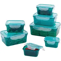 DS Produkte GOURMETmaxx Frischhaltedosen klick-it 7er Set BPA-freie Vorratsdosen für Spülmaschine Mikrowelle und Gefrierschrank Luftdicht auslaufsicher stapelbar