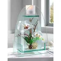 IGEA Kunstpflanze Orchidee mit Teelichthalter 23/15 cm