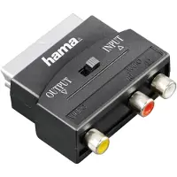 Hama 3 x RCA - Scart M/F, 3 x RCA, SCART (21-pin), Männlich, Weiblich, Schwarz, 230 mm