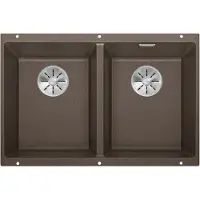 BLANCO SUBLINE 350/350-U, Schrankwaschbecken, Silgranit, Braun, 80 cm, Deutschland