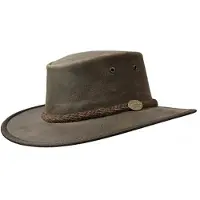 Barmah Hats ederhut Foldaway Oiled-Rindleder unisex braun, L