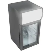 Gastro-Cool - Displaykühlschrank - klein - silber/weiß - power LED - GCDC25