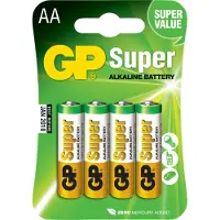 GP Batteries Super Alkaline AA, Einwegbatterie, AA, Alkali, 1,5 V, 4 Stück(e), Mehrfarbig