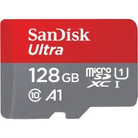 SanDisk Ultra, 128 GB, MicroSDXC, Klasse 10, UHS-I, 100 MB/s, Class 1 (U1)