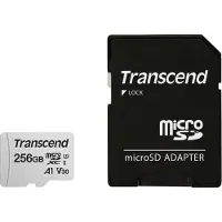 Transcend 300S, 256 GB, MicroSDXC, NAND, 95 MB/s, 40 MB/s, Class 3 (U3)