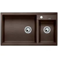 BLANCO METRA 9, Aufsatzwanne, Rechteckig, Silgranit, 2 Becken, 525 x 430 mm, 19 cm