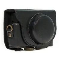 MegaGear MG596 Sony Cyber-shot DSC-HX99, DSC-HX95, DSC-HX90V, DSC-HX80 Ever Ready Leder Kameratasche mit Trageriemen - Schwarz