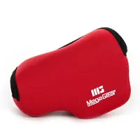 MegaGear ''Ultra Light'' Neoprene Kameratasche mit Karabiner für Sony NEX-5TL, Sony NEX-5R, Sony NEX-3N mit Sony SELP1650, Sony A5000, Sony A5100 16-50mm (Rot)