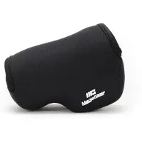 MegaGear Panasonic Lumix DC-GX850, DC-GF9, DC-GX800, DMC-GF8, DMC-GF7 (12-32 mm) Ultraleichte Kameratasche aus Neopren mit Karabiner Haken schwarz