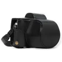 MegaGear MG367 Olympus OM-D E-M10 Mark II, E-M10 (14-42mm) Ever Ready Leder Kamera-Case mit Trageriemen - Schwarz