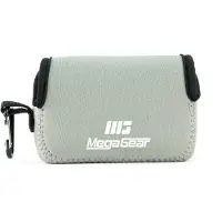 MegaGear MG1425 Panasonic Lumix DC-ZS200, TZ200, Leica C-Lux Ultraleichte Kameratasche aus Neopren, mit Karabiner Haken - Grau