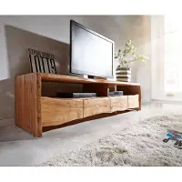 DELIFE Lowboard Live-Edge 190 cm Akazie Natur 4 Schübe 2 Fächer