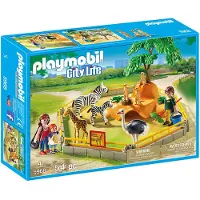 Playmobil 5968 City Life Wildtiergehege Tiergehege im Zoo 3 Figuren 7 Tiere Set