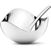 Georg Jensen Salzbehälter Bloom Rostfreier Edelstahl Silver