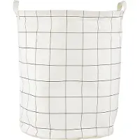 House Doctor - Squares Wäschesack - H50 cm - Schwarz/Weiß