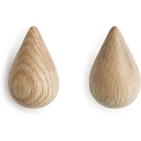 Normann Copenhagen Dropit Kleiderhaken 2 pcs. Large Oak - , Braun / Rost, Holz