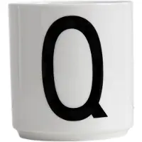 Design Letters DL Becher Keramik Q, Weiß