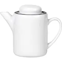 Broste Copenhagen Salt Teekanne 130 cl White w/Black Rim
