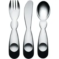 Alessi Kinderbesteckset Alessini Edelstahl (3-teilig)