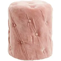 Nordal Samthocker mit Knöpfen - pink