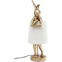 Kare Tischlampe Animal Rabbit, messing / gold, für Wohn- / Esszimmer, Kunststoff, Design, Tischlampe