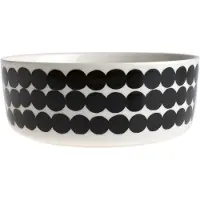 Marimekko Siirtolapuutarha Schüssel 1,5 Liter Weiß / Schwarz / Räsymatto