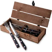 Gense Old Farmer Classic Grillbesteck 2+2 Teile Rostfreier Stahl/Rosenholz