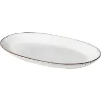 Broste Copenhagen Teller Oval Groß Nordic Sand Steingut