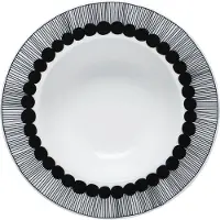 Marimekko Siirtolapuutarha Tiefer Teller Weiß/Schwarz