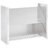 HEINE Schuhregal Metall ALU, 48 x 60 x 26 cm, 6 Paar, 2 Böden, glänzend, Marke: , Made in Germany (Design-Schuhschrank 60cm breit; Regal für Schuhe)