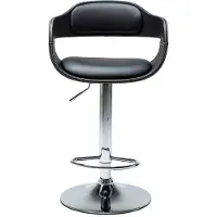 Kare Design Barhocker Costa, Schwarz, Tresenhocker, Lederoptik, Höhenverstellbar