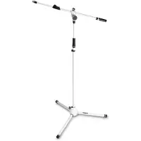 Gravity MS4322W Mikrofonständer mit Ausziehgalgen Weiß