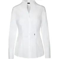 Seidensticker Damen Popeline Bluse mit Kelchkragen langarm 118201 white 48