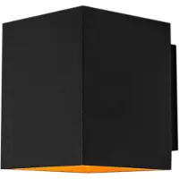 QAZQA Design-Wandleuchte schwarz und gold quadratisch - Sola