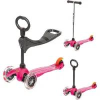Micro mobility Mini 3in1, Kinder, Pink, Asphalt, 20 kg, 3 Rad/Räder, Polyurethan