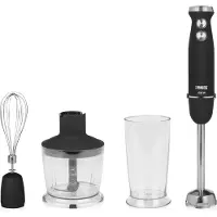 Princess 01.221220.01.001 Stabmixerset, Pürierstab, 0,5 l, 800 W, Schwarz, Edelstahl