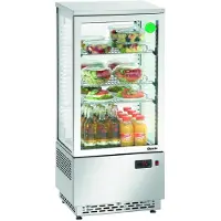 Bartscher Mini-Kühlvitrine 78L, Edelstahl