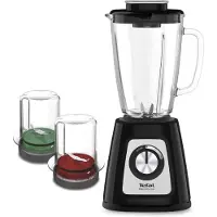 Tefal BlendForce II BL4388, Tischplatten-Mixer, 1,25 l, Pulsfunktion, Eis-Crusher, 800 W, Schwarz, Gebürsteter Stahl