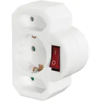 Hama 00108846, Typ F, Universal, 230 V, Weiß, 3500 W, Männlich/Weiblich