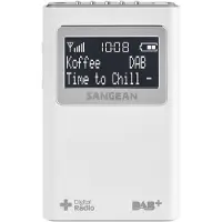 Sangean DPR-39, Tragbar, DAB+, FM, 87,5 - 108 MHz, CT, PS, PTY, RT, LCD, Weiß