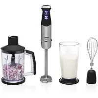 Princess 01.221221.01.001 Stabmixerset, Pürierstab, 0,8 l, 1000 W, Schwarz, Edelstahl