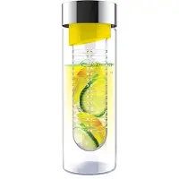 Asobu Wasserflasche Flavour It Yellow Silver 480 ml