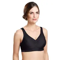 Glamorise Große Größen Plusgröße Nahtloser MagicLift-Sport-BH ohne Bügel Nr. 1006, Schwarz, 90H