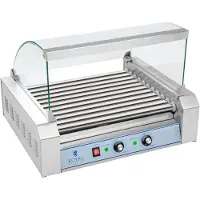 Royal Catering Rollgrill mit Haube, Rollgrill, Würstchenwärmer, 11 Brötchen