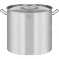 Royal Catering Gastronorm-Topf mit Deckel, Edelstahl, für Induktionsherd, 71 L