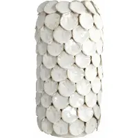 House Doctor Dot Vase White - , Weiß, für Wohnzimmer, Stein