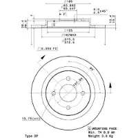 Brembo Bremsscheibe [Hersteller-Nr. 08.A288.10] für Panther, Ford