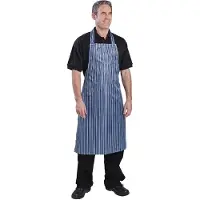 Chef Works Whites Chefs Clothing Wasserabweisende Latzschürze Whites blau und weiß